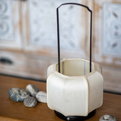 Chinese Iron Silk Fabric Lantern LED Lamp
