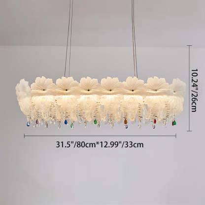 Contemporary Luxe Iron Crystal Glass Flower LED Chandelier — 220V-240V For UK/AU / Infinitely Dimmable