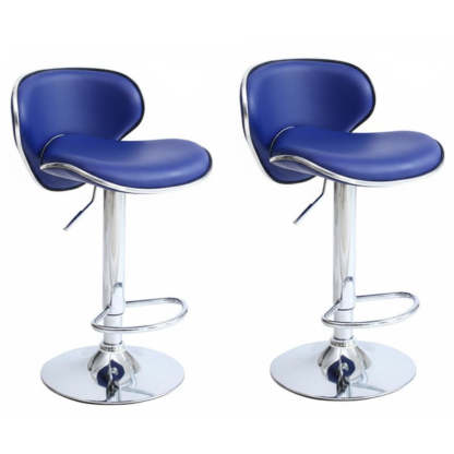 Saddle Leather Adjustable Swivel Bar Stool — White / 4 Piece Set