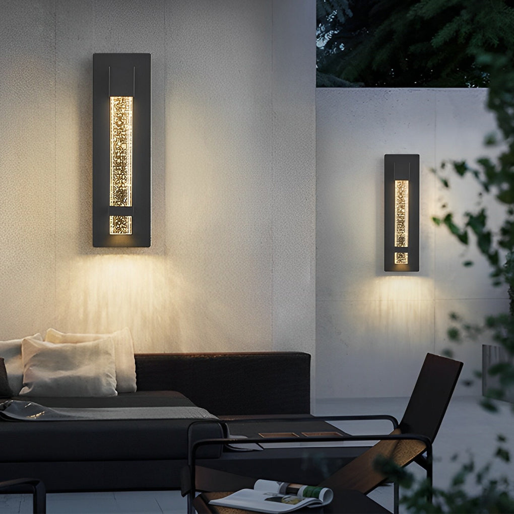 11.8 Inch Waterproof Hardwired Bubbles Glass Outdoor Wall Light-Lighom
