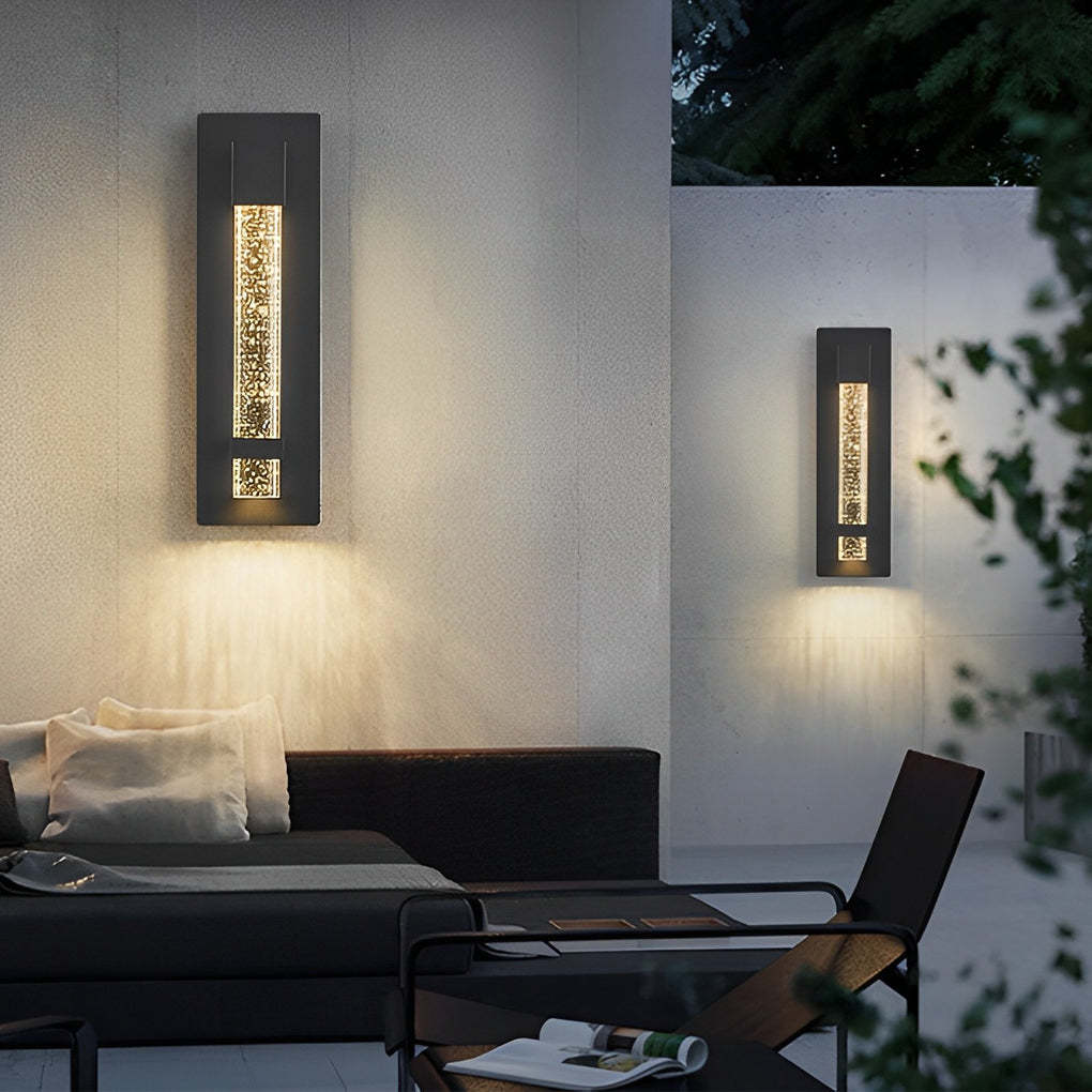 11.8 Inch Waterproof Hardwired Bubbles Glass Outdoor Wall Light-Lighom
