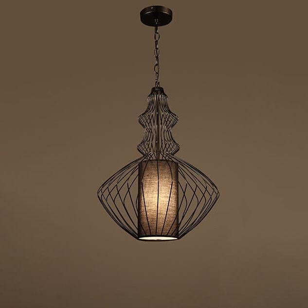 Industrial Retro Metal Birdcage Lantern Pendant
