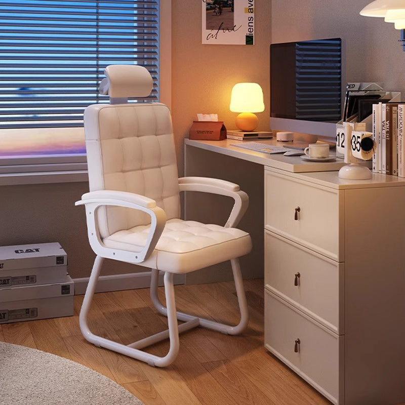 Modern PU Solid Wood Desk Chair