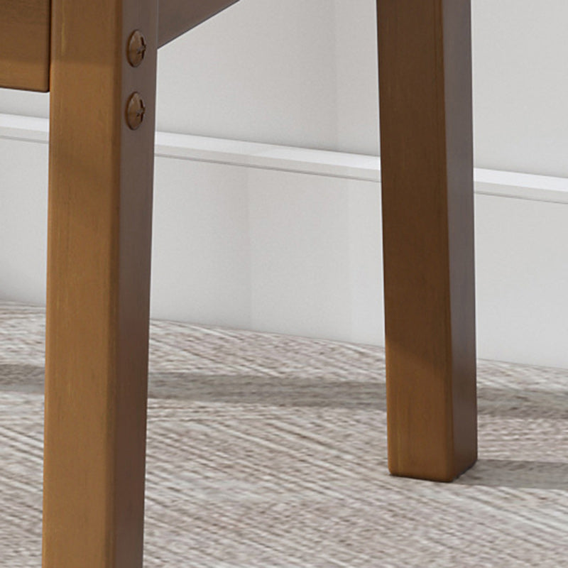 Minimalist Fabric Rubberwood Rounded Accent Chair