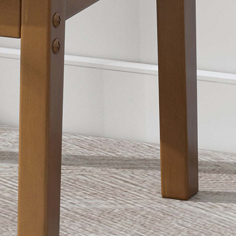 Minimalist Fabric Rubberwood Rounded Accent Chair