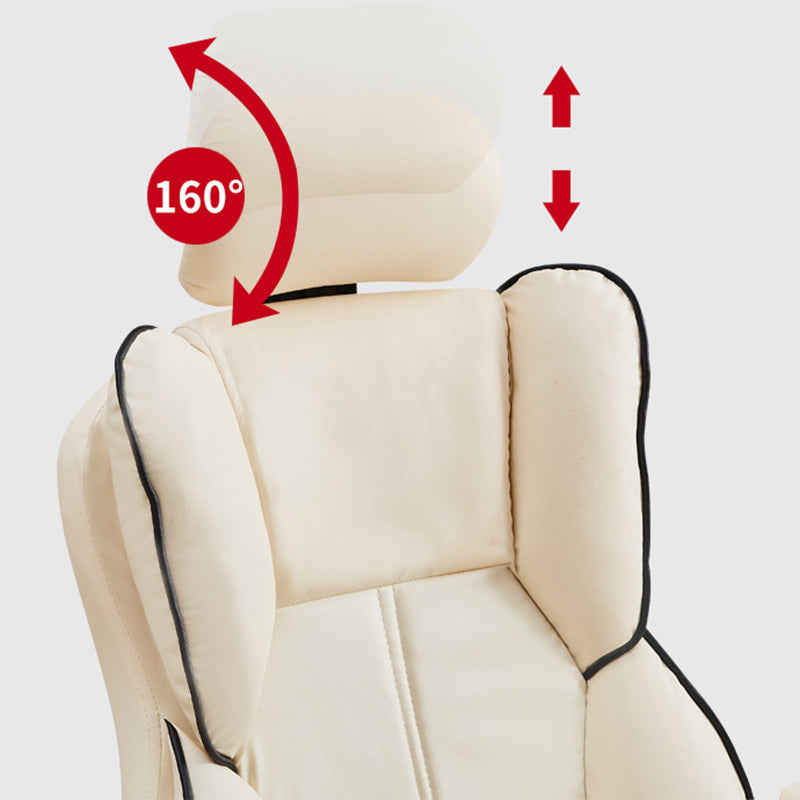 Minimalist PU Leather Chair — Without Footrest / Yellow