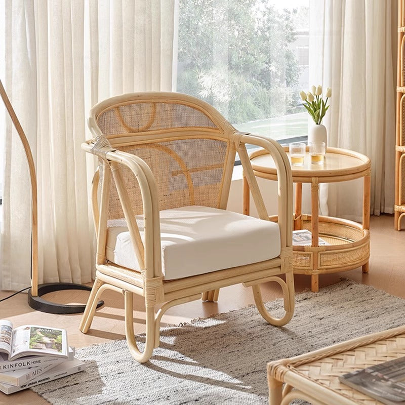 Japanese Wood Rattan Sofa
