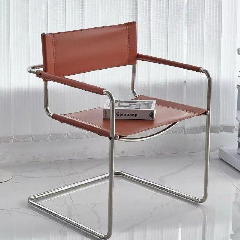 Mid-Century Saddle Leather Chair