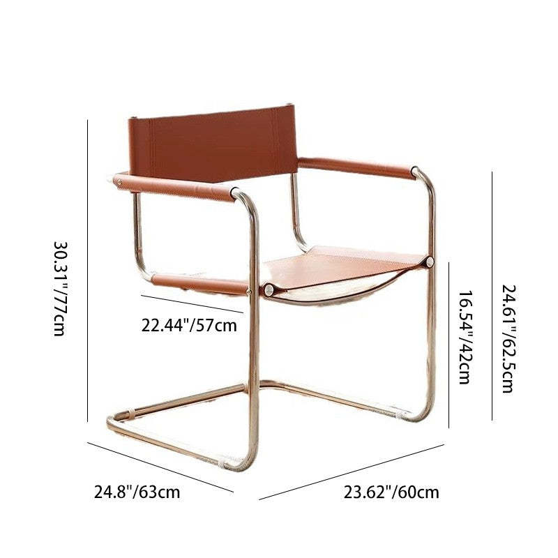 Mid-Century Saddle Leather Chair