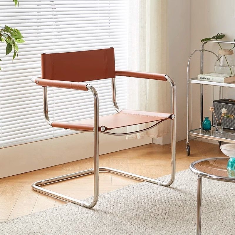 Mid-Century Saddle Leather Chair