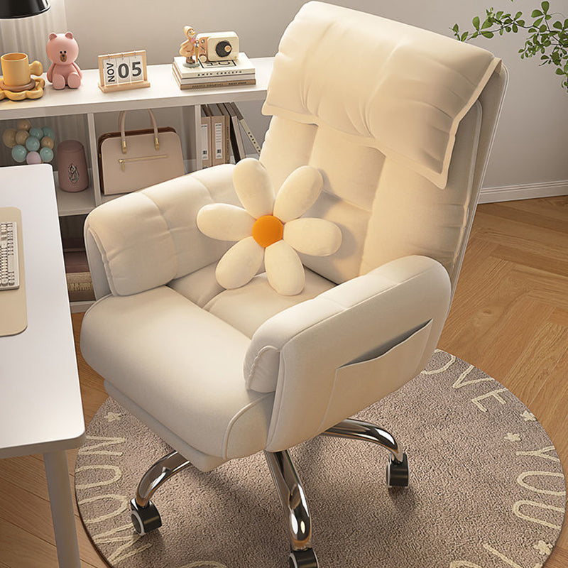 Minimalist Fabric Steel Desk Chair — Without Footrest / Gray