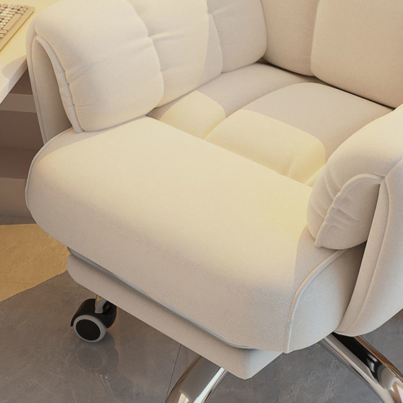 Minimalist Fabric Steel Desk Chair — Without Footrest / Navy Blue