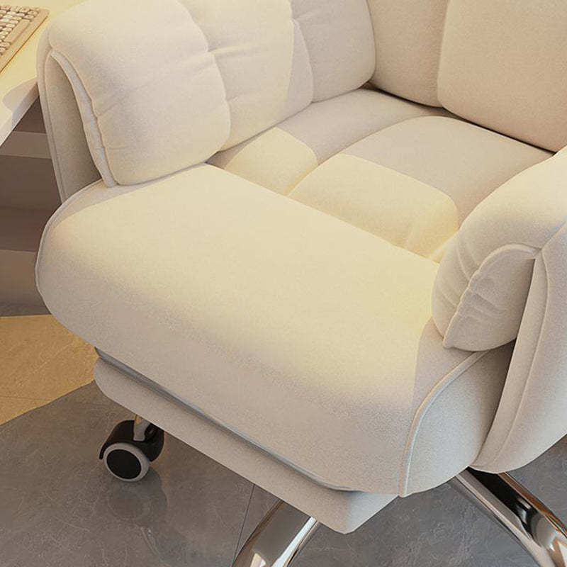 Minimalist Fabric Steel Desk Chair — Without Footrest / Navy Blue