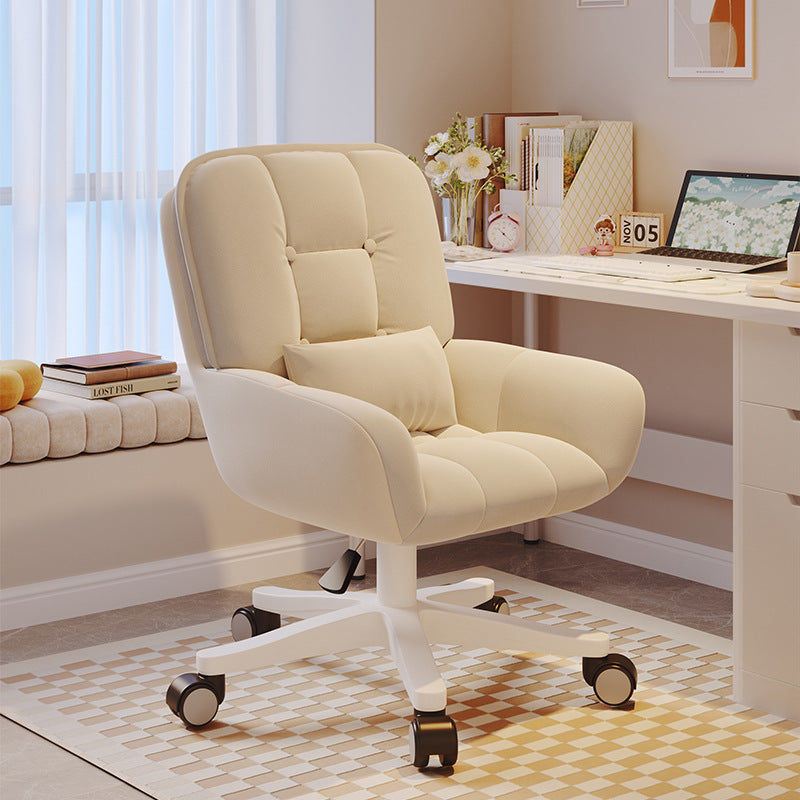 Minimalist Velvet Leather Nylon Desk Chair
