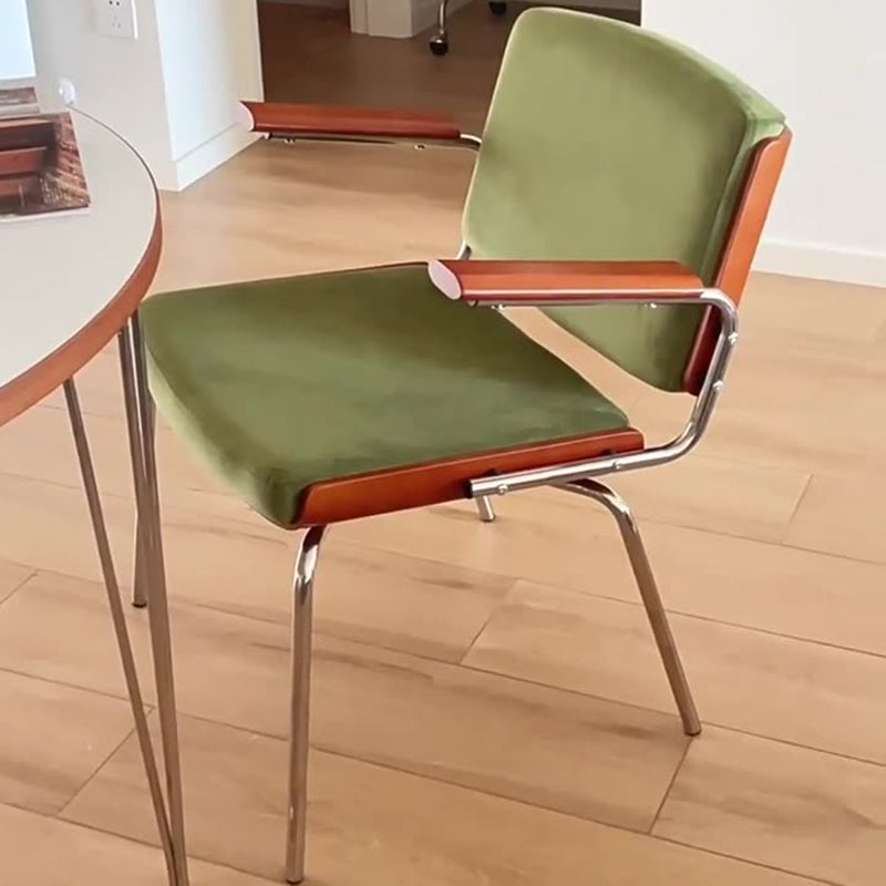 Nordic Velvet Metal Dining Chair