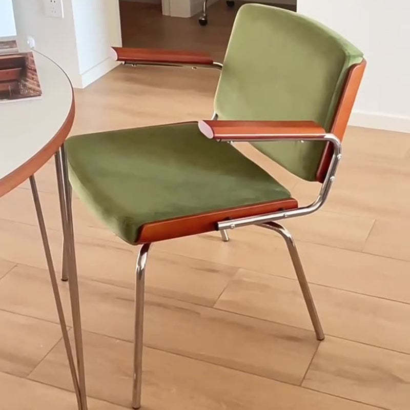 Nordic Velvet Metal Dining Chair