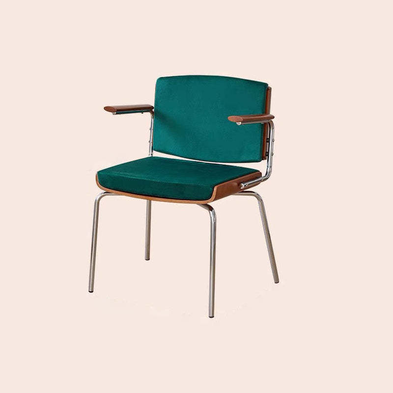 Nordic Velvet Metal Dining Chair
