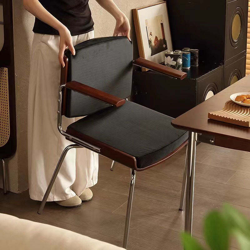 Nordic Velvet Metal Dining Chair