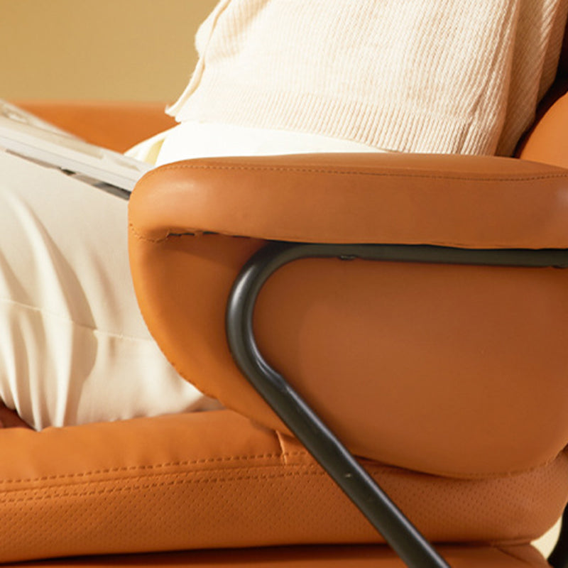 Nordic Leather Desk Chair — Genuine Leather / Khaki