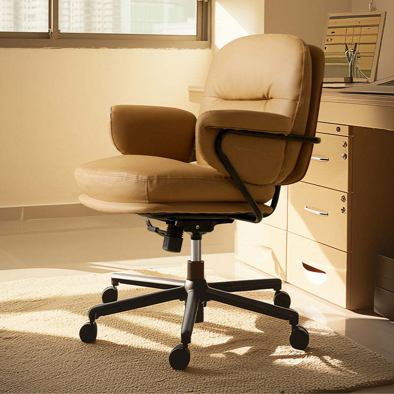 Nordic Leather Desk Chair — PU Leather / Green
