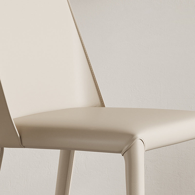 Minimalist Saddle Leather Dining Chair