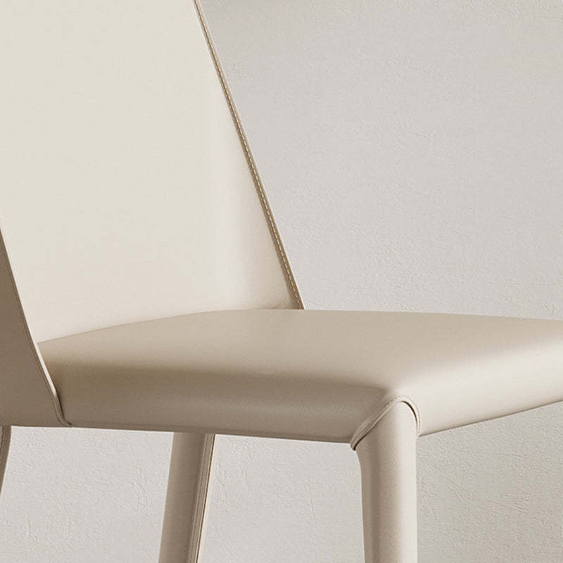 Minimalist Saddle Leather Dining Chair