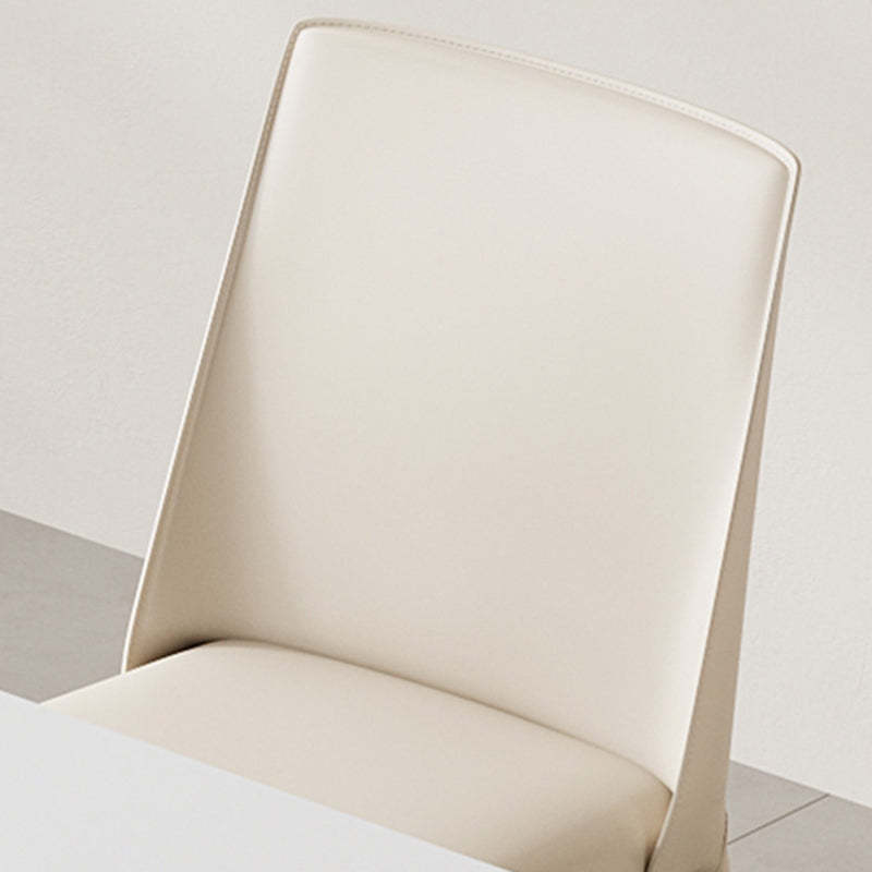 Minimalist Saddle Leather Dining Chair