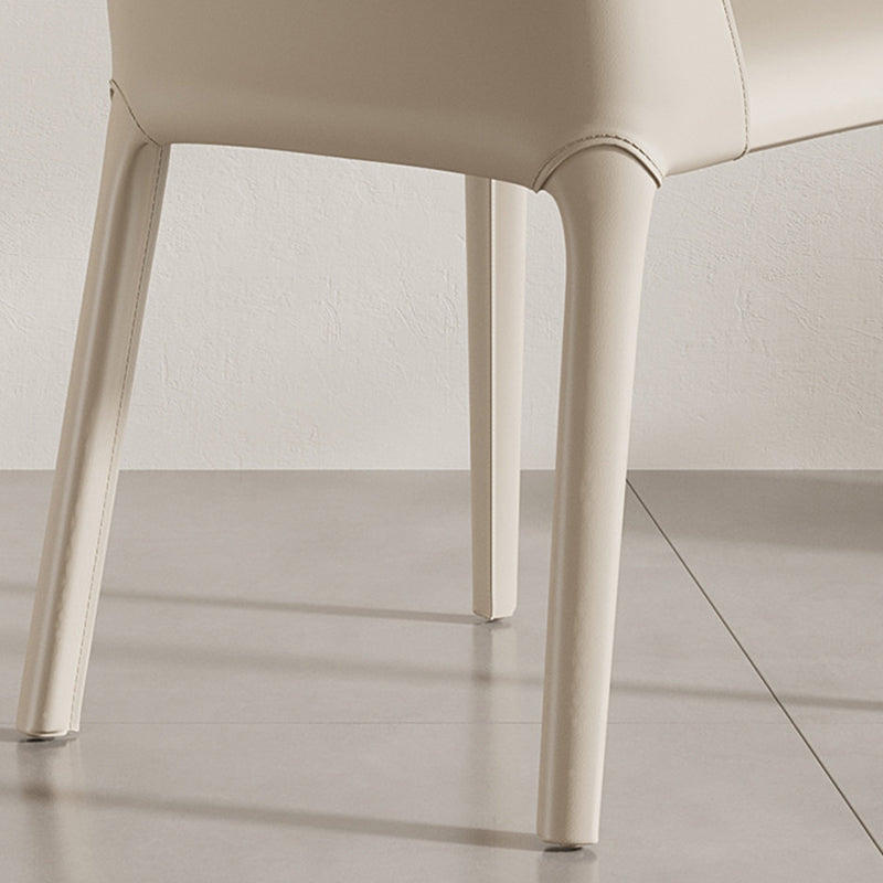 Minimalist Saddle Leather Dining Chair
