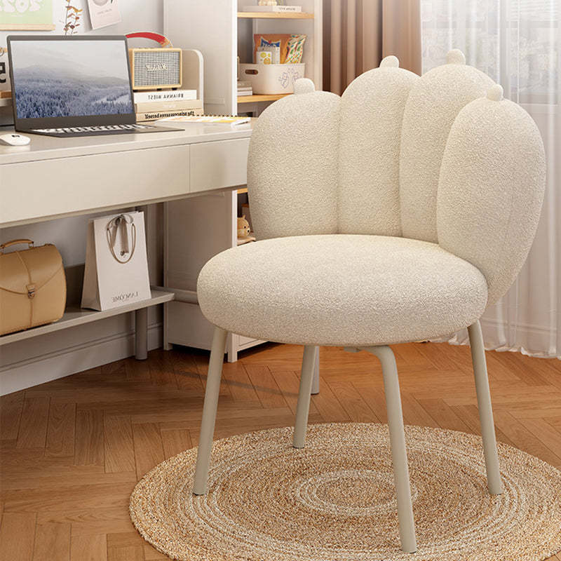 Nordic Lambswool Stool — White