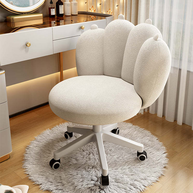 Nordic Lambswool Stool — White