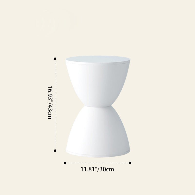 Minimalist Hourglass Stool — Yellow