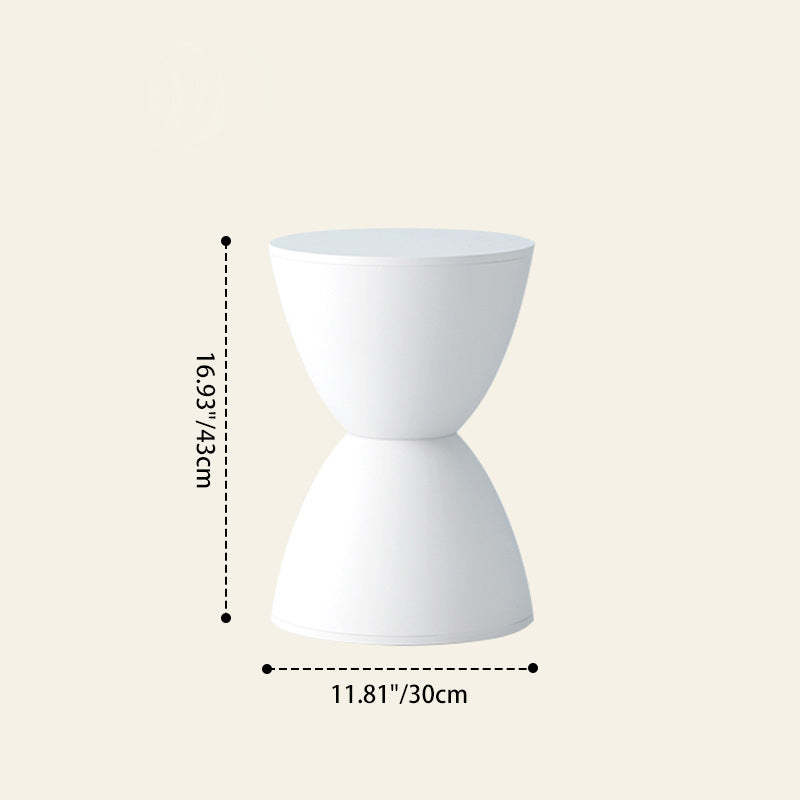 Minimalist Hourglass Stool — Yellow