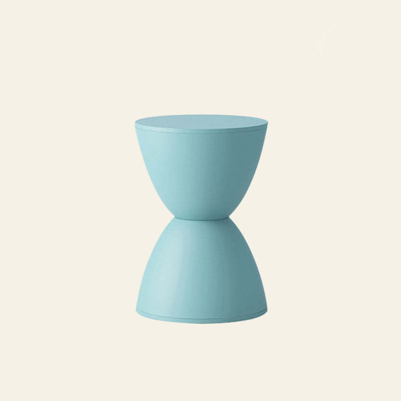Minimalist Hourglass Stool — Red