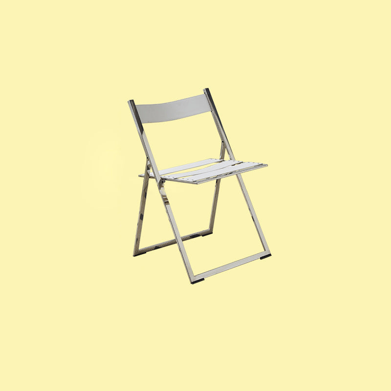 Mid-Century Saddle Leather Foldable Dining Chair