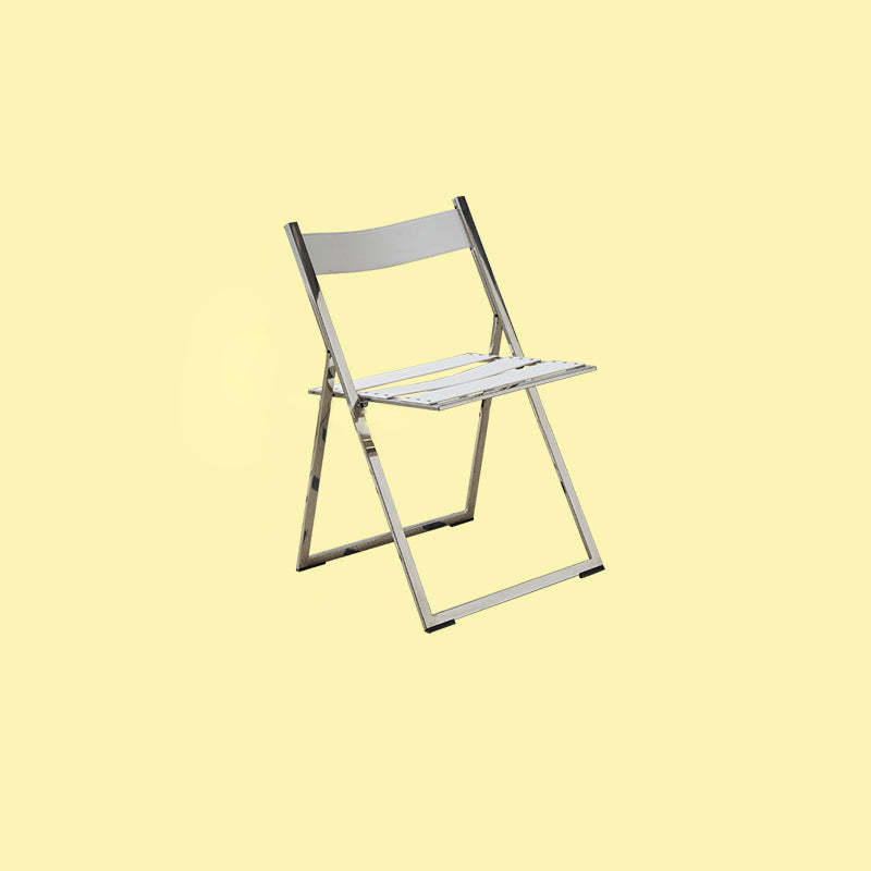 Mid-Century Saddle Leather Foldable Dining Chair
