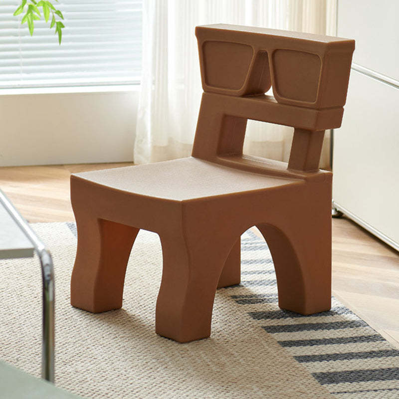 Nordic Plastic Square Low Stool — Yellow