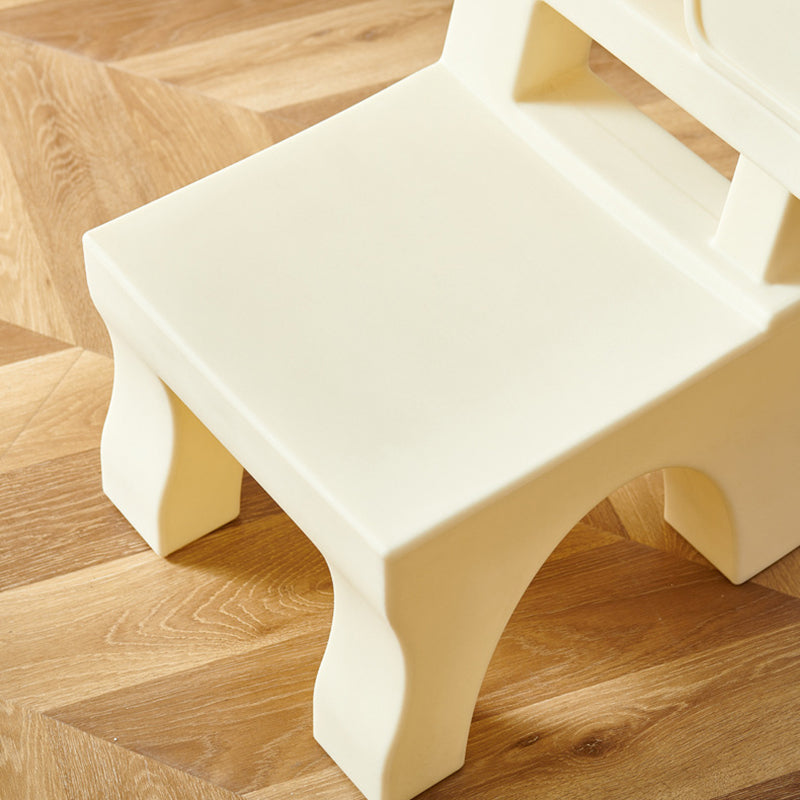 Nordic Plastic Square Low Stool — Green