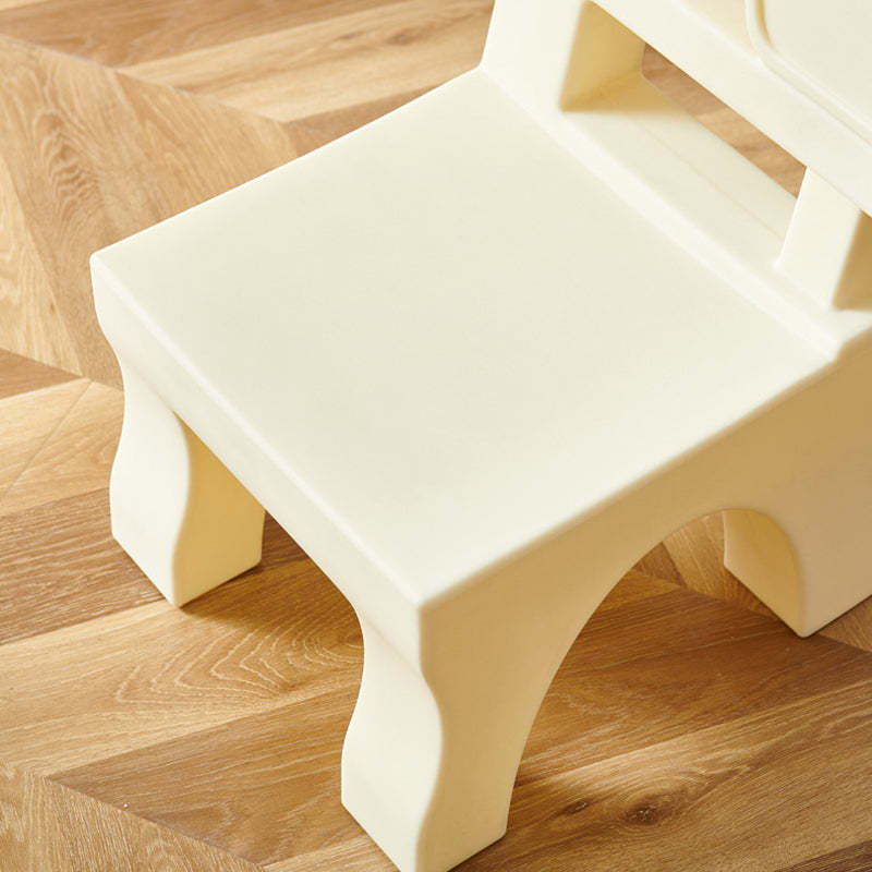 Nordic Plastic Square Low Stool — Green