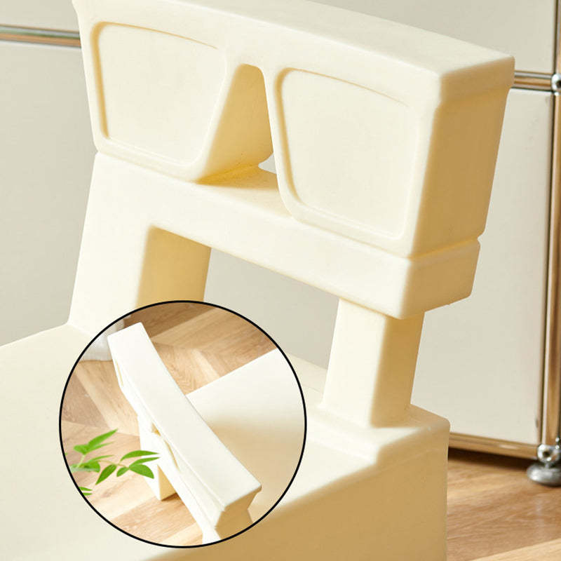 Nordic Plastic Square Low Stool — Brown