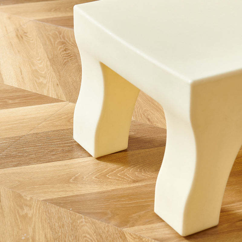 Nordic Plastic Square Low Stool — Red