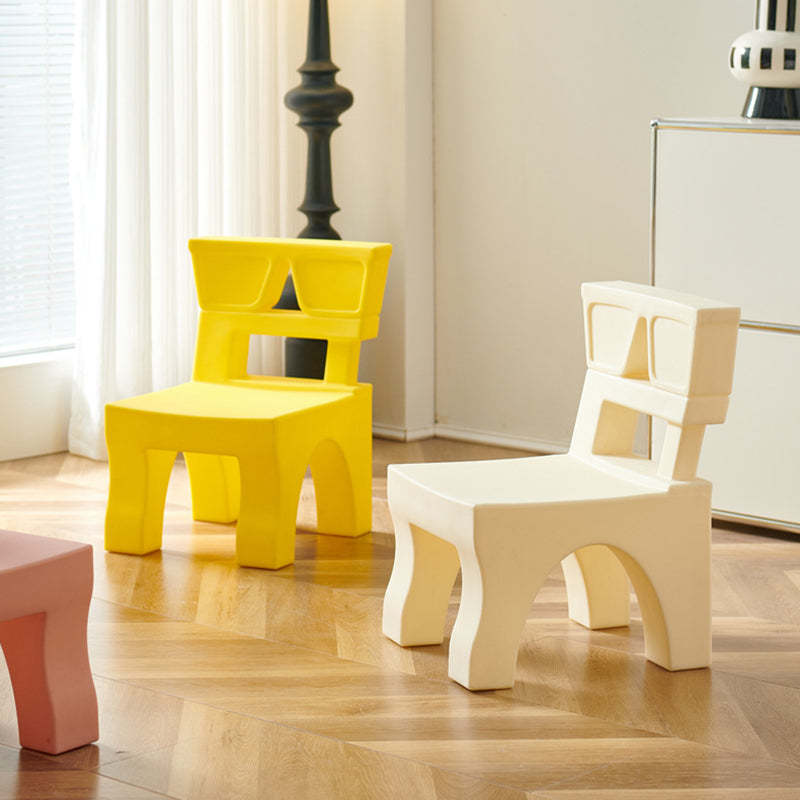 Nordic Plastic Square Low Stool