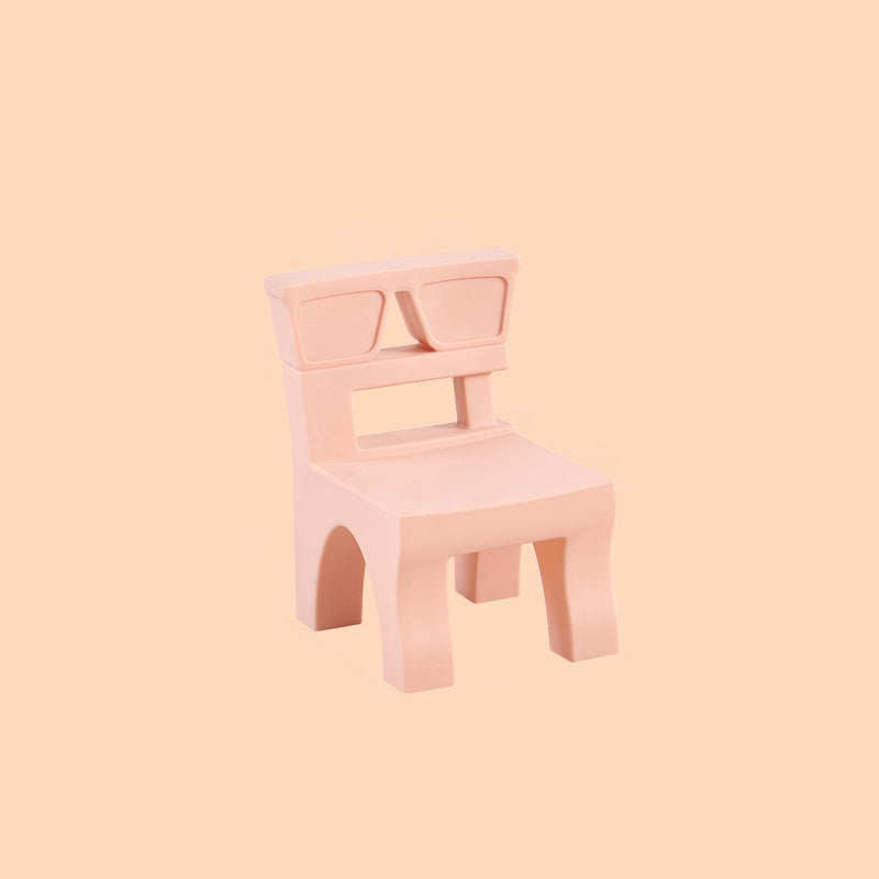 Nordic Plastic Square Low Stool — Black
