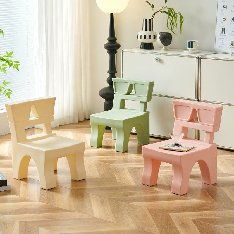Nordic Plastic Square Low Stool — Gray