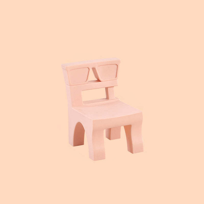 Nordic Plastic Square Low Stool — Black