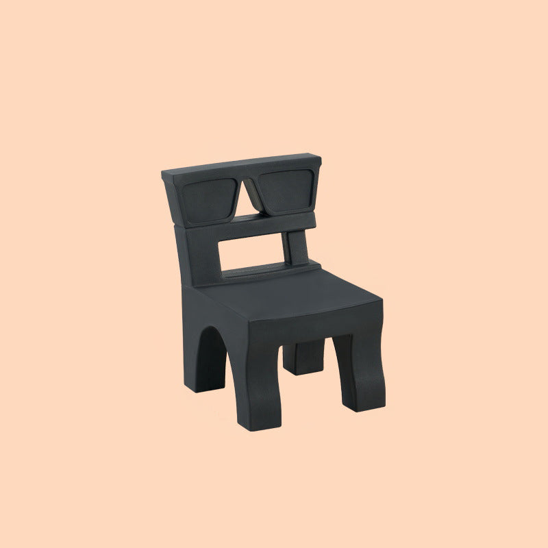 Nordic Plastic Square Low Stool — White