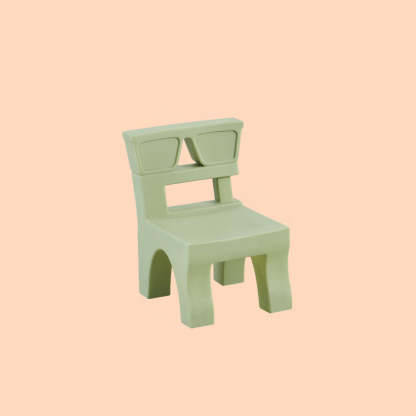 Nordic Plastic Square Low Stool