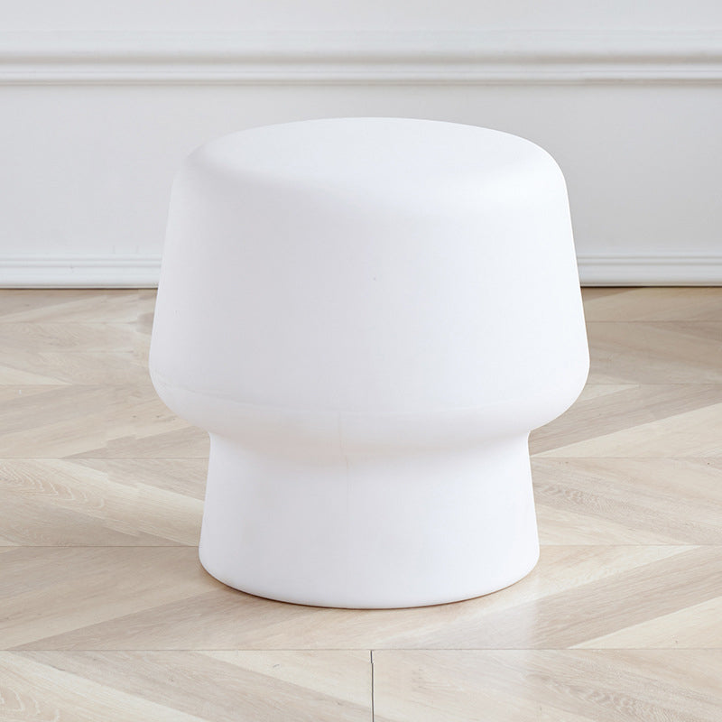 Contemporary Plastic Mushroom Round Low Stool