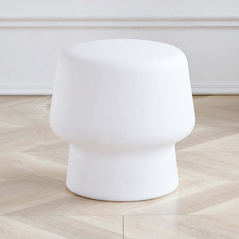 Contemporary Plastic Mushroom Round Low Stool