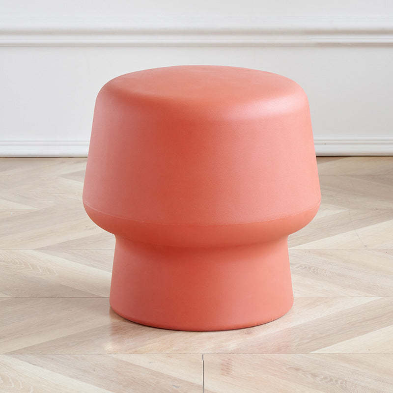 Contemporary Plastic Mushroom Round Low Stool