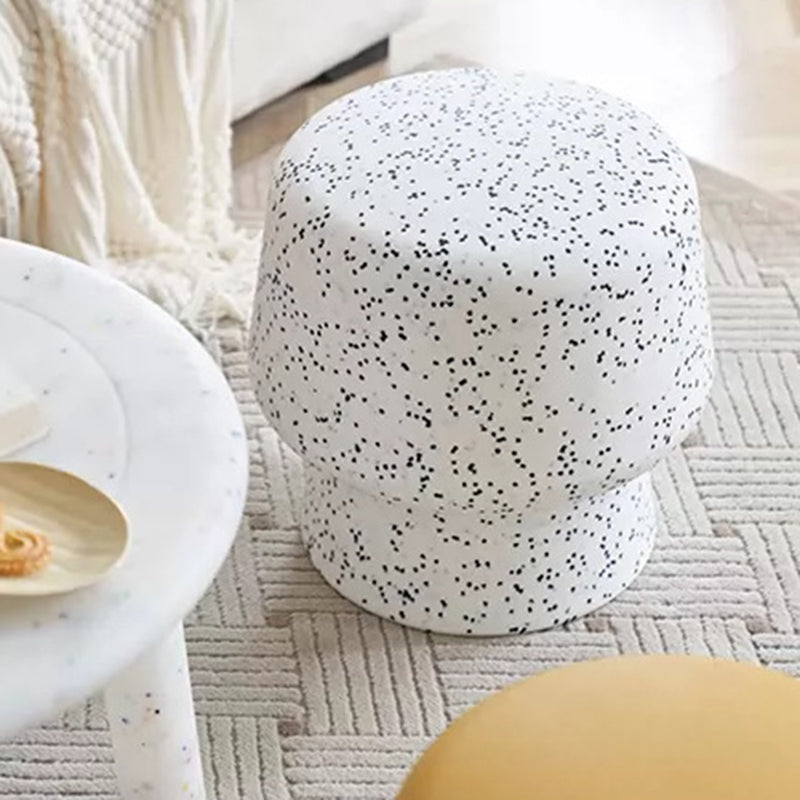 Contemporary Plastic Mushroom Round Low Stool